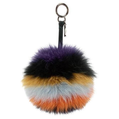 fendi fur pom pom keyring|Fendi keychains for sale.